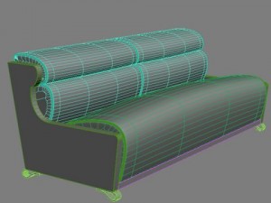 sofa contemporary style 3D Model