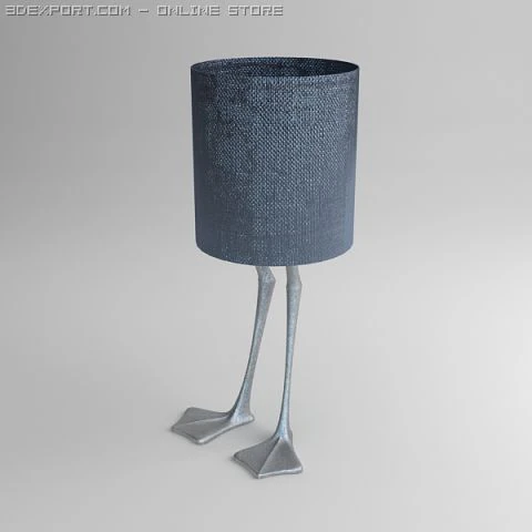 duck foot lamp 3D Model .c4d .max .obj .3ds .fbx .stl .blend 
