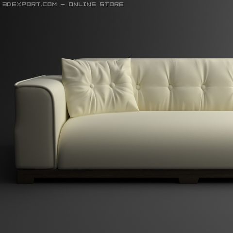 classical leather sofa 3D Model .c4d .max .obj .3ds .fbx .stl .blend 
