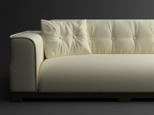 classical leather sofa 3D Model