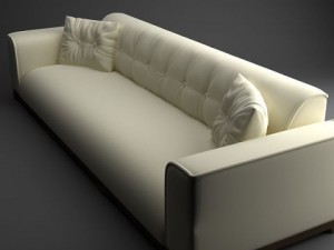 classical leather sofa 3D Model