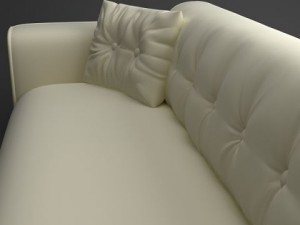 classical leather sofa 3D Model