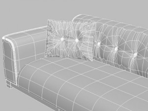 classical leather sofa 3D Model