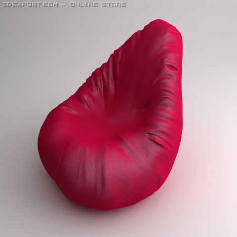 red contemporary armchair 3D Model .c4d .max .obj .3ds .fbx .stl .blend 