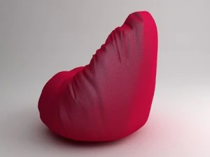 red contemporary armchair 3D Model