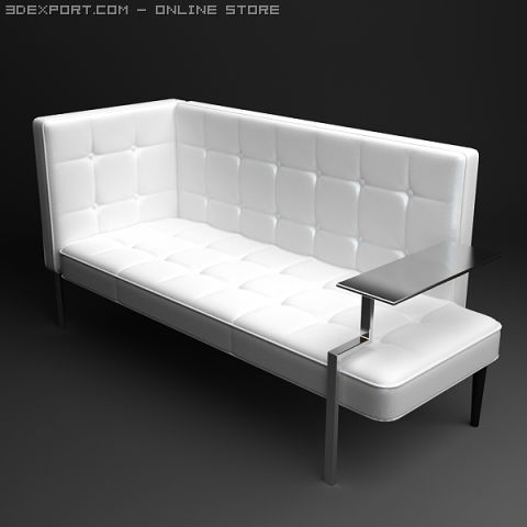 settee contemporary style Model 3D .c4d .max .obj .3ds .fbx .stl .blend 