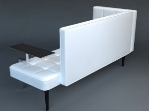 settee contemporary style Model 3D