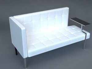 settee contemporary style Model 3D