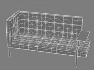 settee contemporary style 3D Model