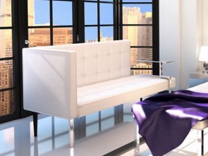settee contemporary style Model 3D