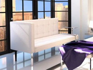 settee contemporary style 3D Model