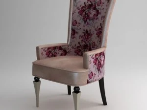 armchair with flowers 3D Model