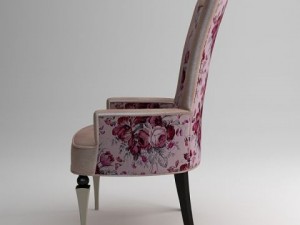 armchair with flowers 3Dモデル