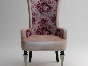 armchair with flowers 3D Model