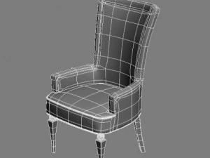armchair with flowers 3D Model