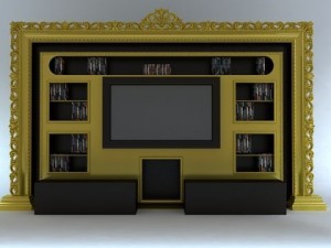 entertainment center vismara wall cinema 3D Model