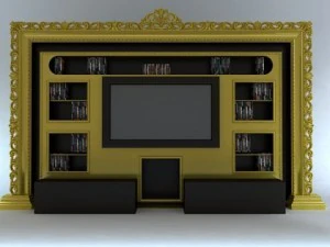 entertainment center vismara wall cinema 3D Model