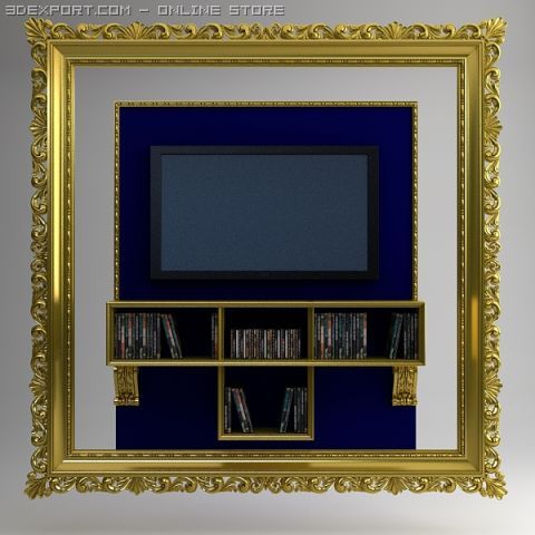 entertainment center vismara small wall cinema 3D Model .c4d .max .obj .3ds .fbx .stl .blend