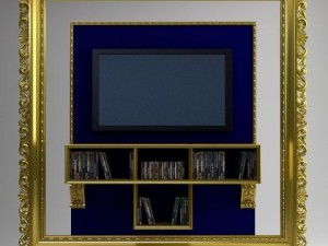 entertainment center vismara small wall cinema 3Dモデル