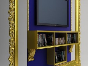 entertainment center vismara small wall cinema 3D Model