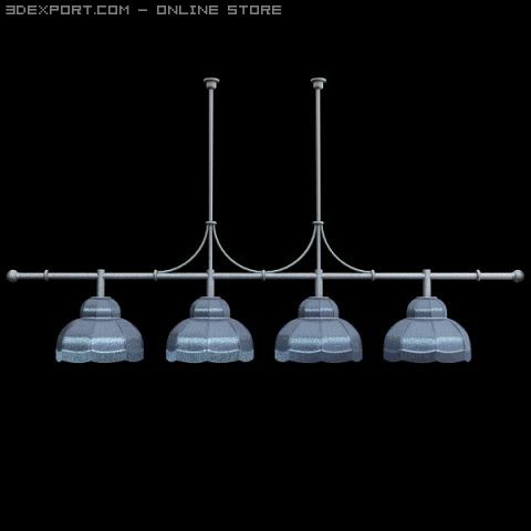 billiard table light fixture 3D Model .c4d .max .obj .3ds .fbx .stl .blend 