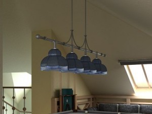 billiard table light fixture 3D Model