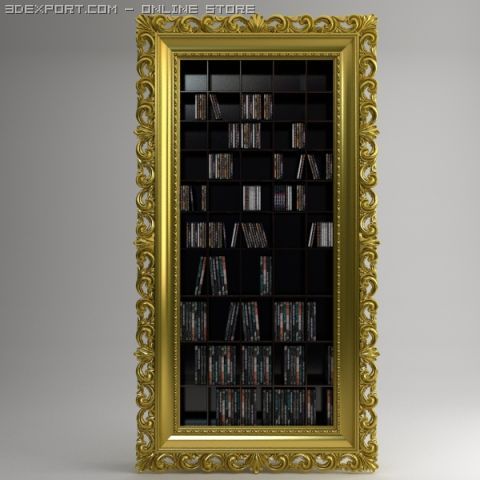 entertainment center vismara cd dvd shelves 3D Модель .c4d .max .obj .3ds .fbx .stl .blend 