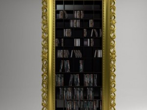 entertainment center vismara cd dvd shelves 3D मॉडल