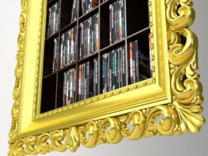centro intrattenimento vismara scaffali cd dvd Modello 3D