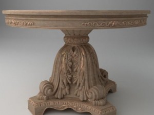 elegant ornate round table 3D 모델
