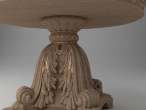 elegant ornate round table 3D 모델