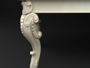 baroque table 3D 模型