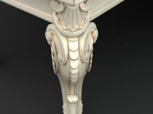 baroque table 3D 模型