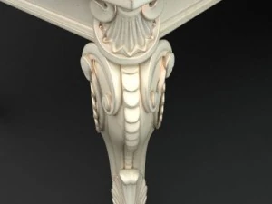 baroque table 3D Model