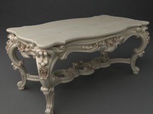 elegant baroque table Model 3D