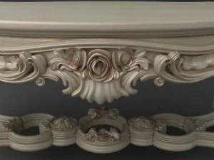 elegant baroque table 3D Model