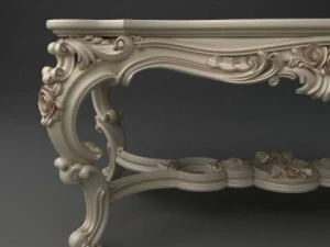 elegant baroque table 3D Model