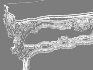 elegant baroque table 3Dモデル