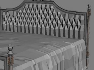 traditional style bed Modèle 3D