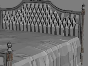 traditional style bed 3D Model