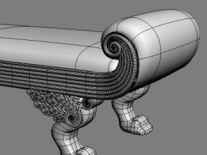 chaise bench andrea fanfani Modèle 3D