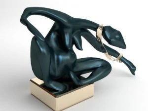 statue african women 3D Model