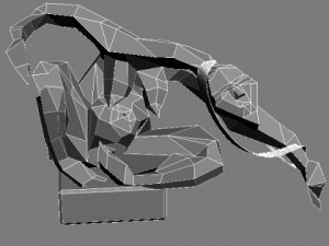 statue african women Model 3D