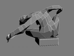 statue african women Model 3D