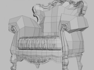 victorian piermaria armchair 3D Model