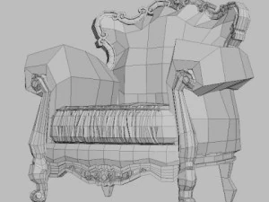 victorian piermaria armchair 3D Model