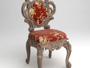 cornelio cappellini baroque side chair 3D Model
