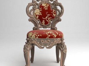 cornelio cappellini baroque side chair Modelo 3D