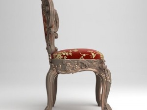 cornelio cappellini baroque side chair Modelo 3D