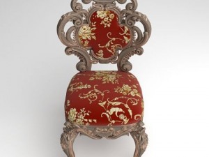 cornelio cappellini baroque side chair Modelo 3D